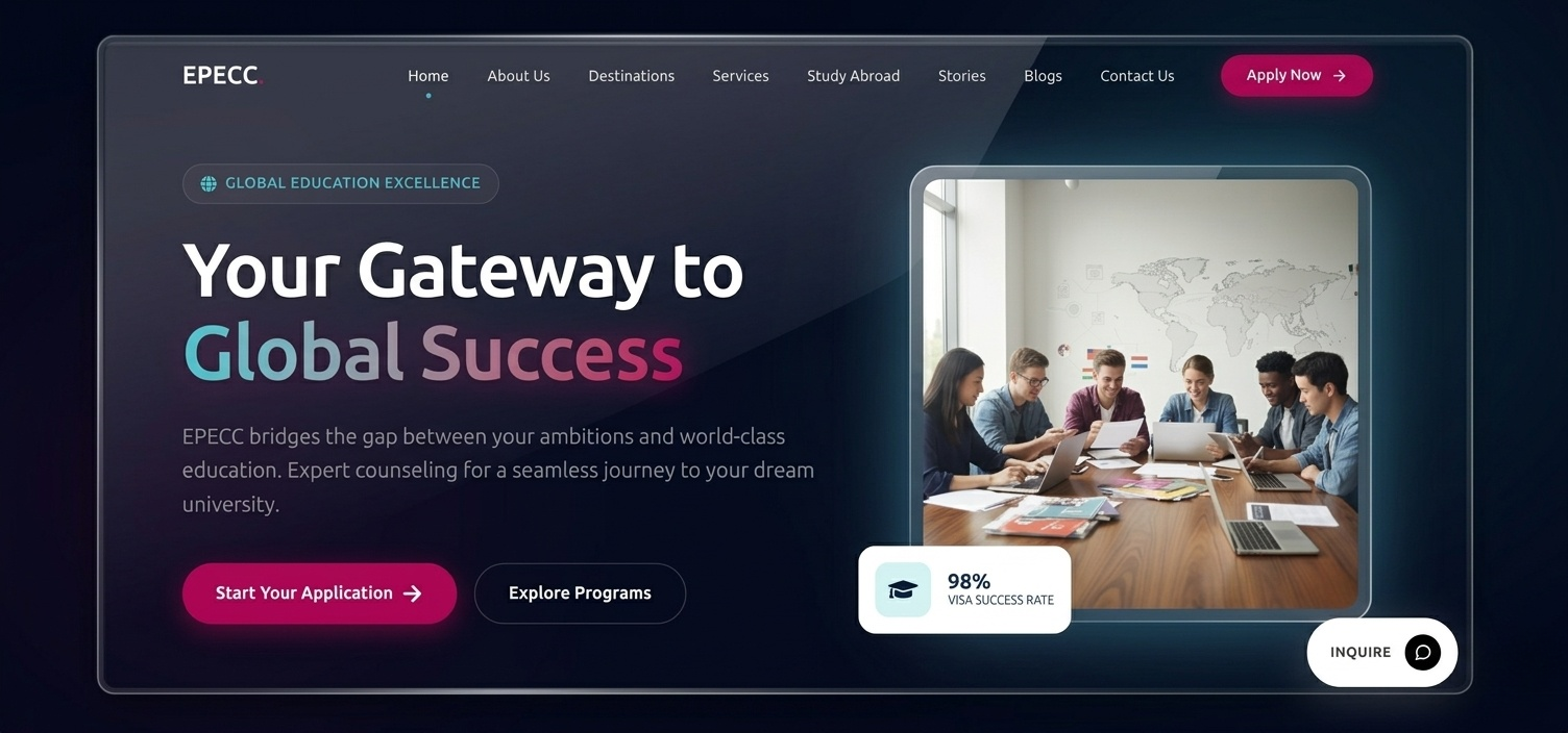 EPECC Education Consultant website project
